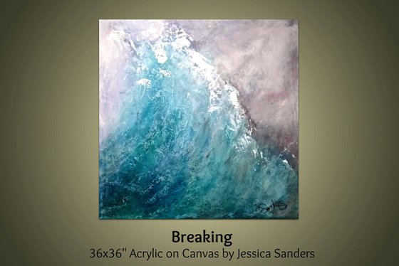 Breaking // Statement Art //Large - 36x36 inch Canvas