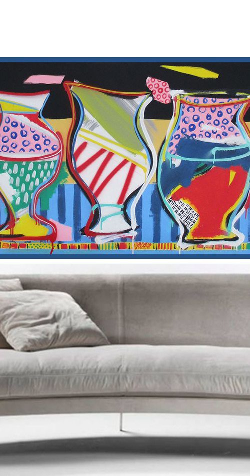 Vases 180 X 70 CM / 70,86 х 27,55 inch by V. Lishko