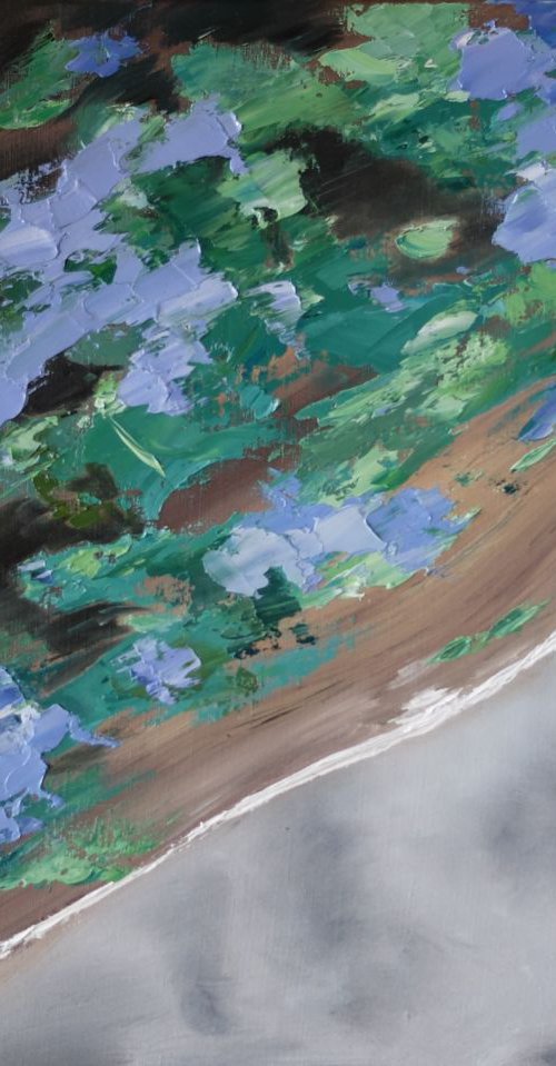 Old bench: map of forests and lakes by Valeriia Radziievska