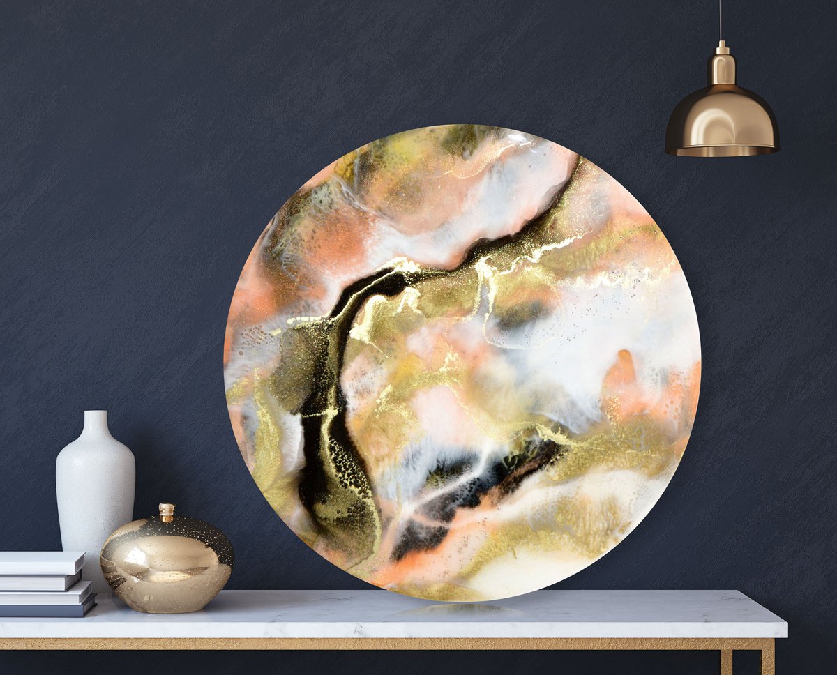 Abstract Painting By Milena Gaytandzhieva, 16 X 16", Romance 1, Original Artwork