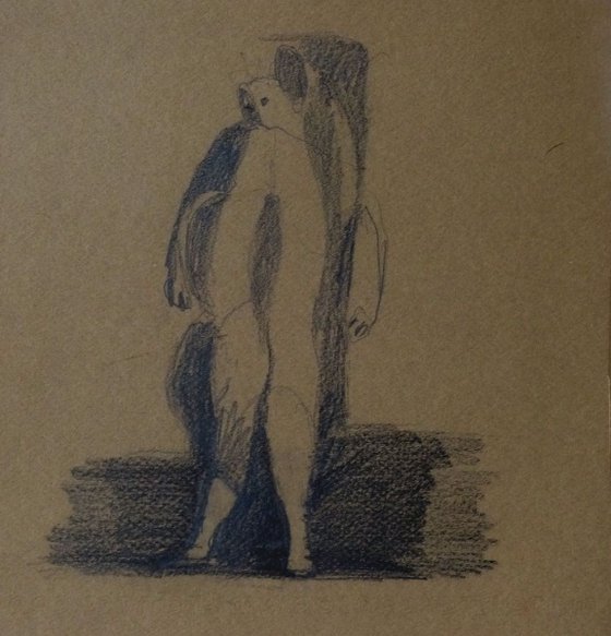 Surrealist nude 3, pencil on paper 23x24 cm