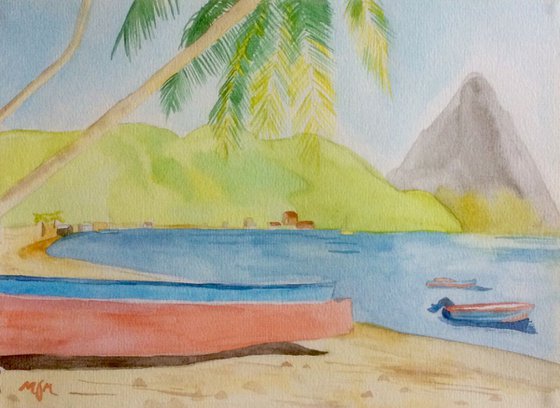 'Boats by the Palms'