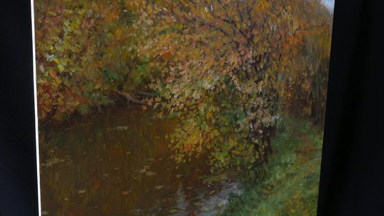 Silence Of Autumn - river autumn landscape painting