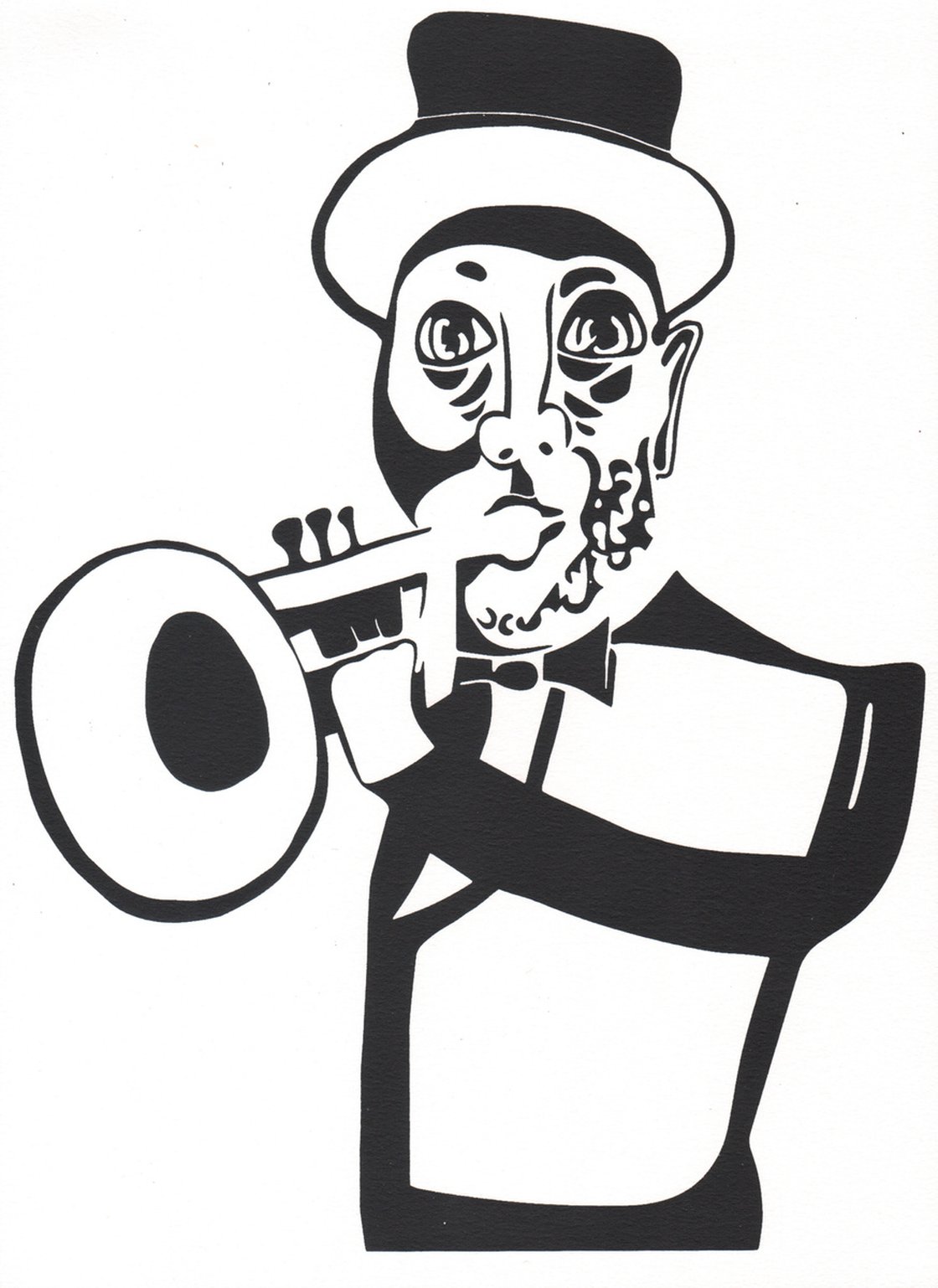 Louis Armstrong (Jazz Series) Screenprint by KIMI KAA | Artfinder