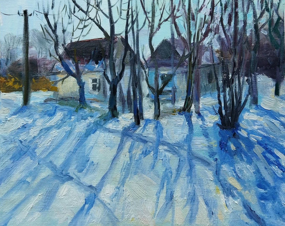Winter In village by Ann Krasikova