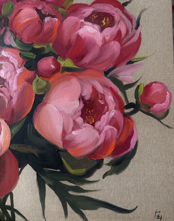Red Peonies