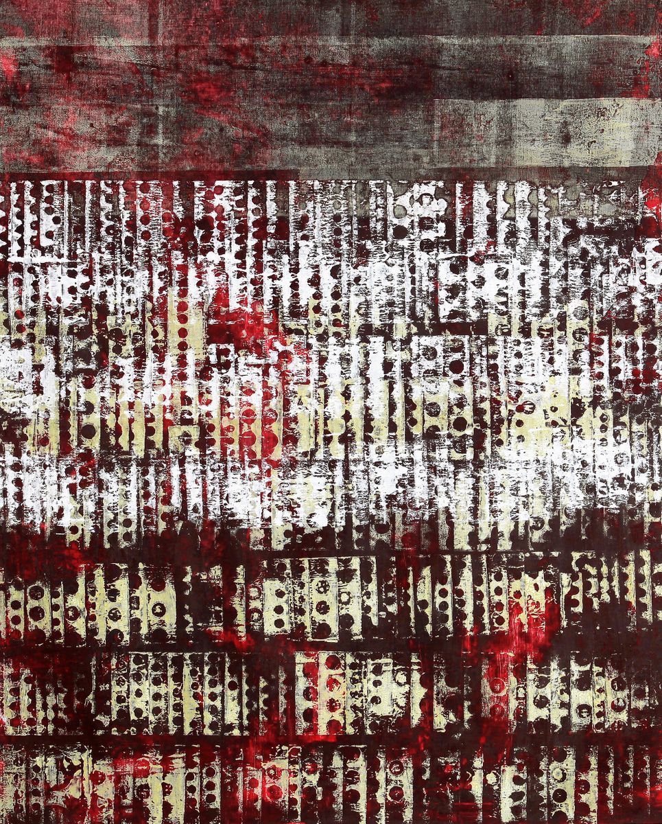 Abstract Acrylic Painting By Petr Strnad, 16 X 20", Nowhere Far Xvi., Original Artwork