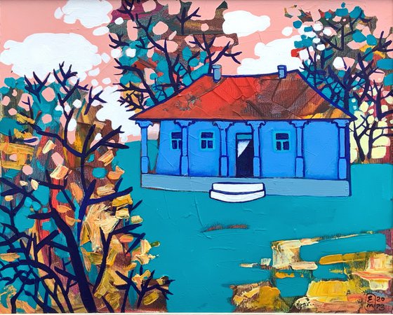 Moldavian blue house