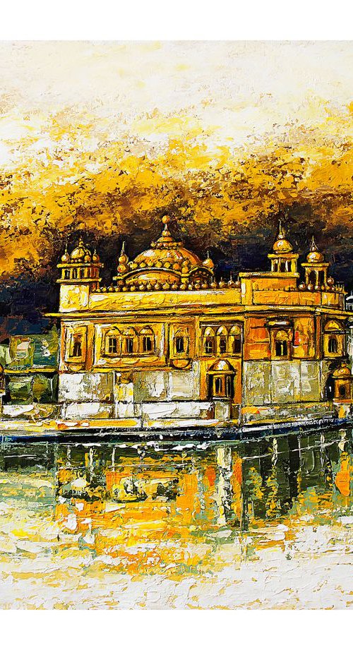 The Golden Temple_gold by ARTIST GURDISH  PANNU