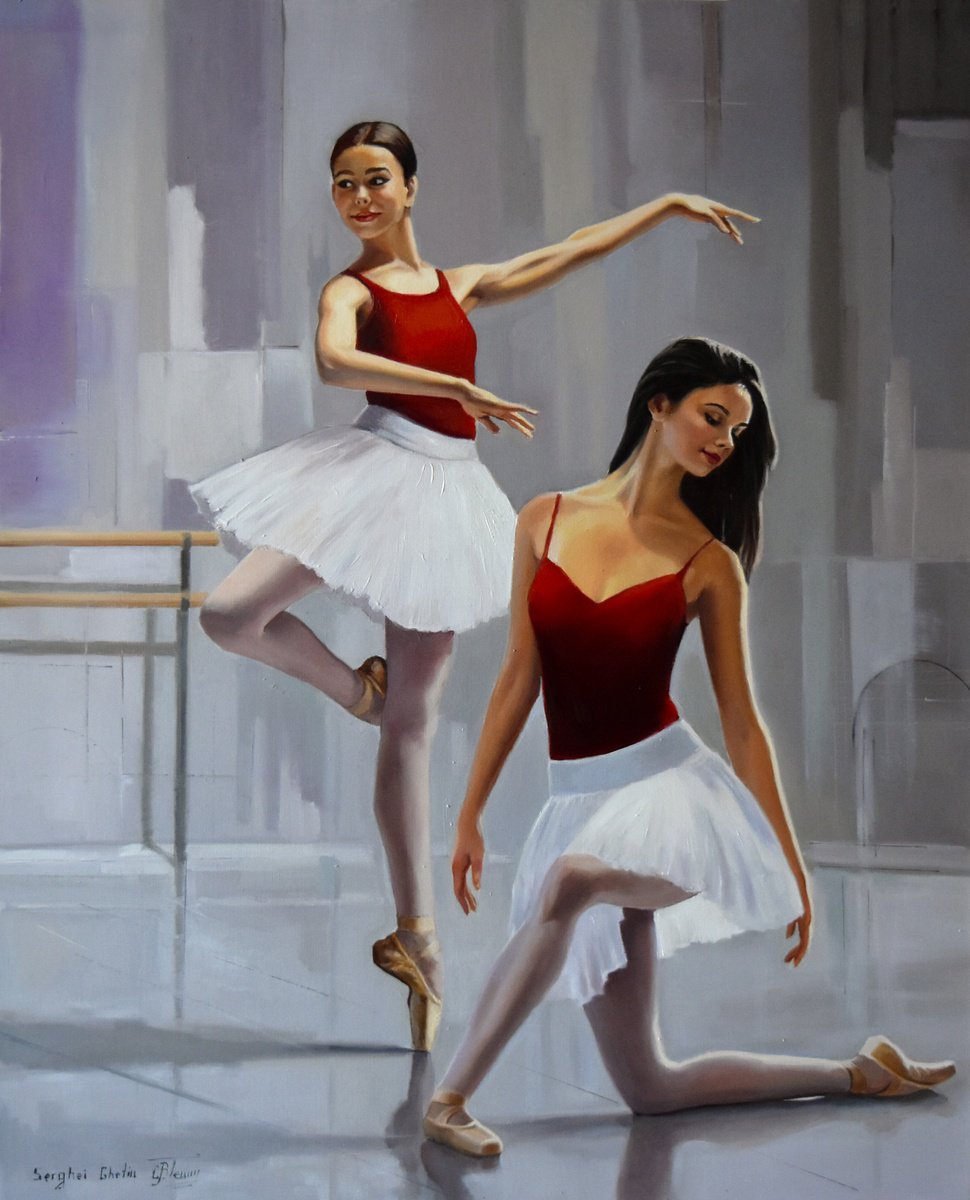 Photorealistic Oil Painting , Girls Who Love Ballet By Serghei Ghetiu, 26 X 31, Artwork For Sale On Artfinder