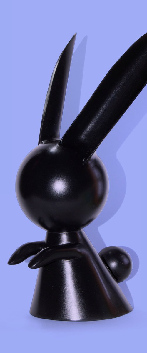 Metall black bunny by Anna Onikiienko