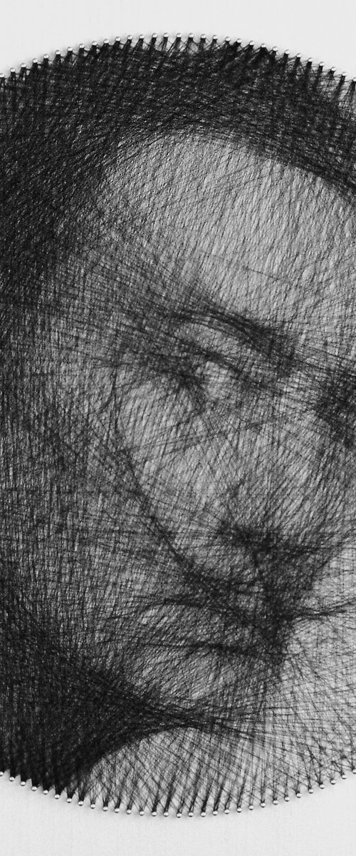Salvador Dali String Art Portrait by Andrey Saharov
