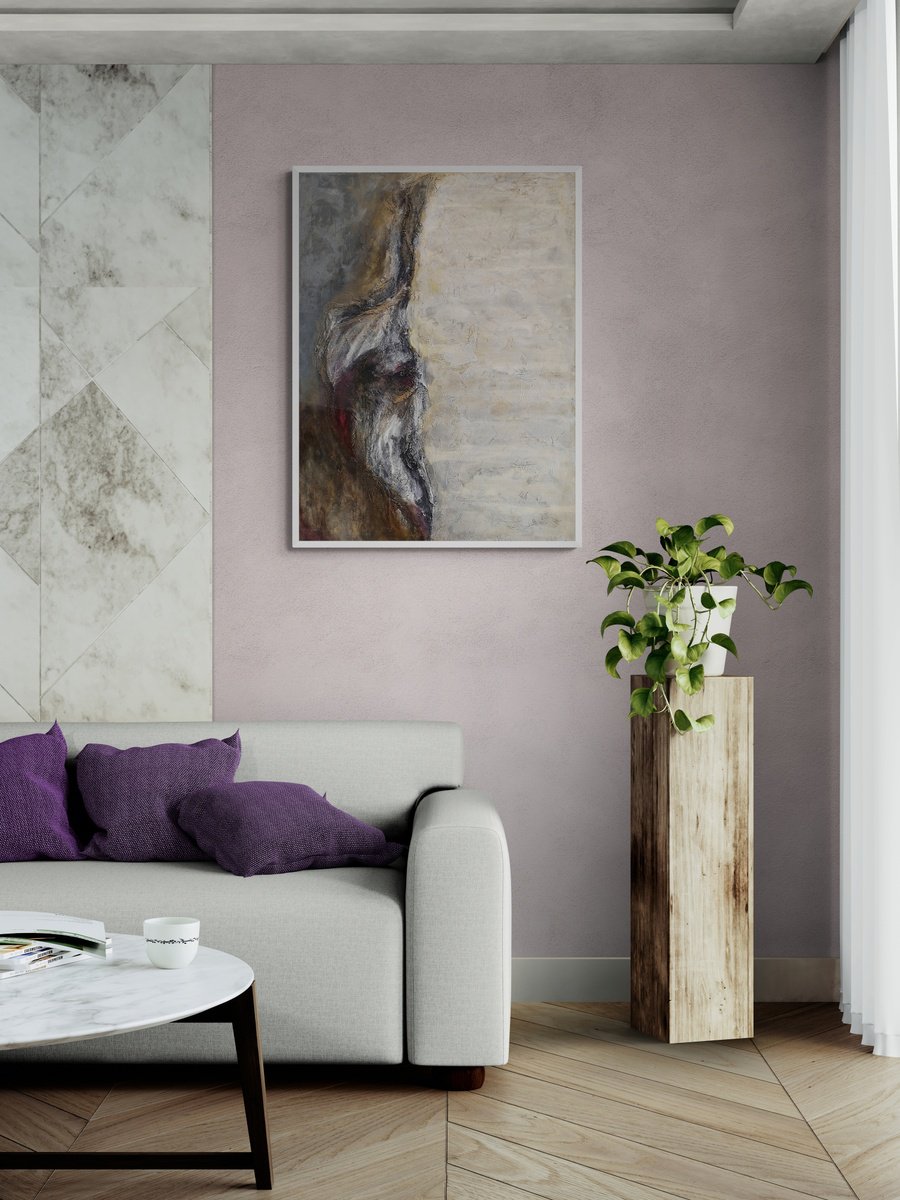 Abstract Painting By Ivana Urso, 24 X 31, Flow Of Matter, Original Artwork