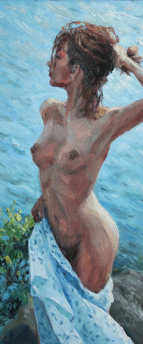 Under the rays of the sun. (30x40 cm.) by Linar Ganeev