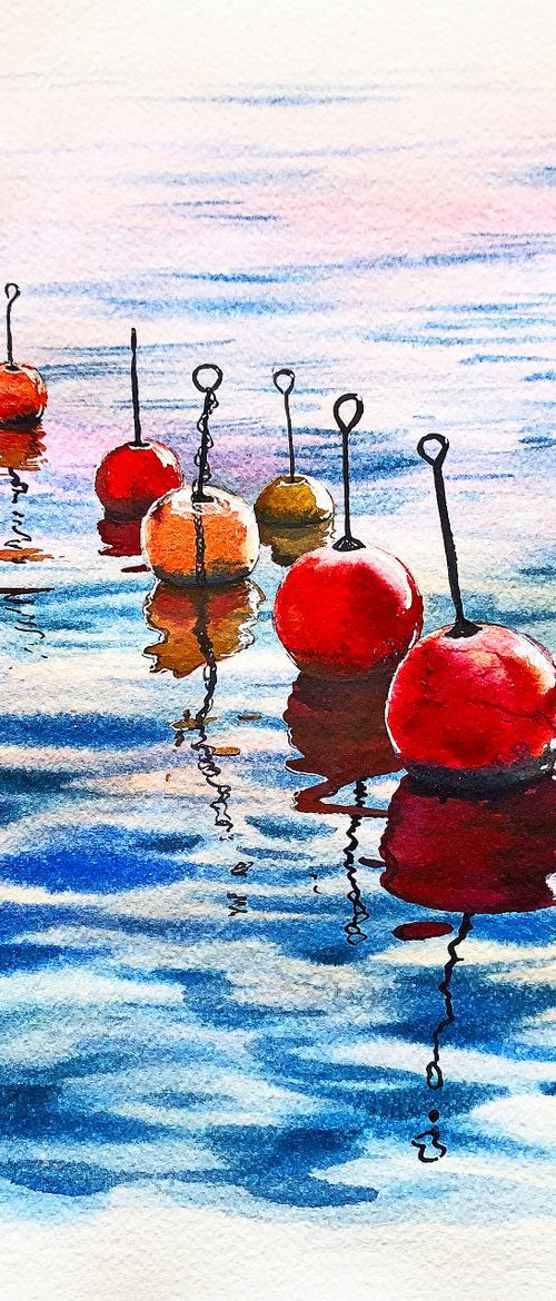 Buoys from Lutry by Ksenia Astakhova