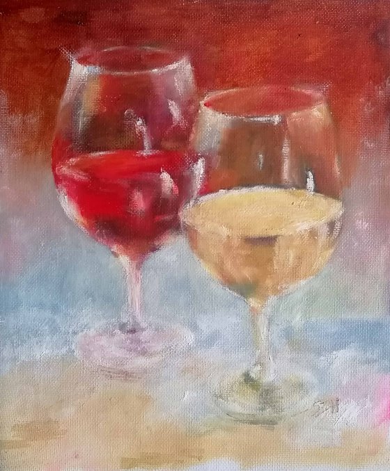 Two glasses for a toast