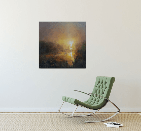 " Hazy Sunrise " SPECIAL PRICE / W 80 x H 80 cm