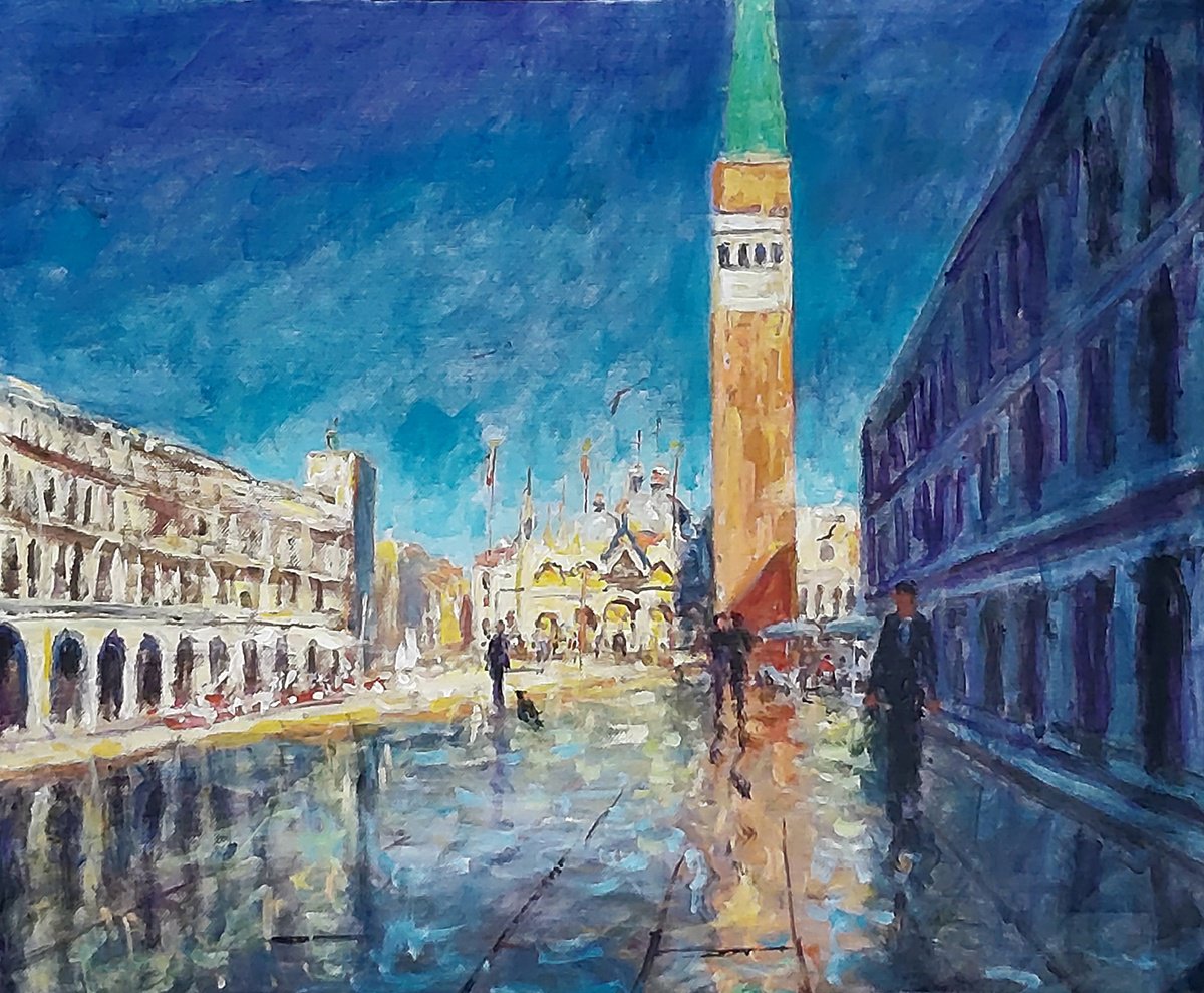  St Marks Square By Dimitris Voyiazoglou, 20 X 16, Artwork For Sale On Artfinder