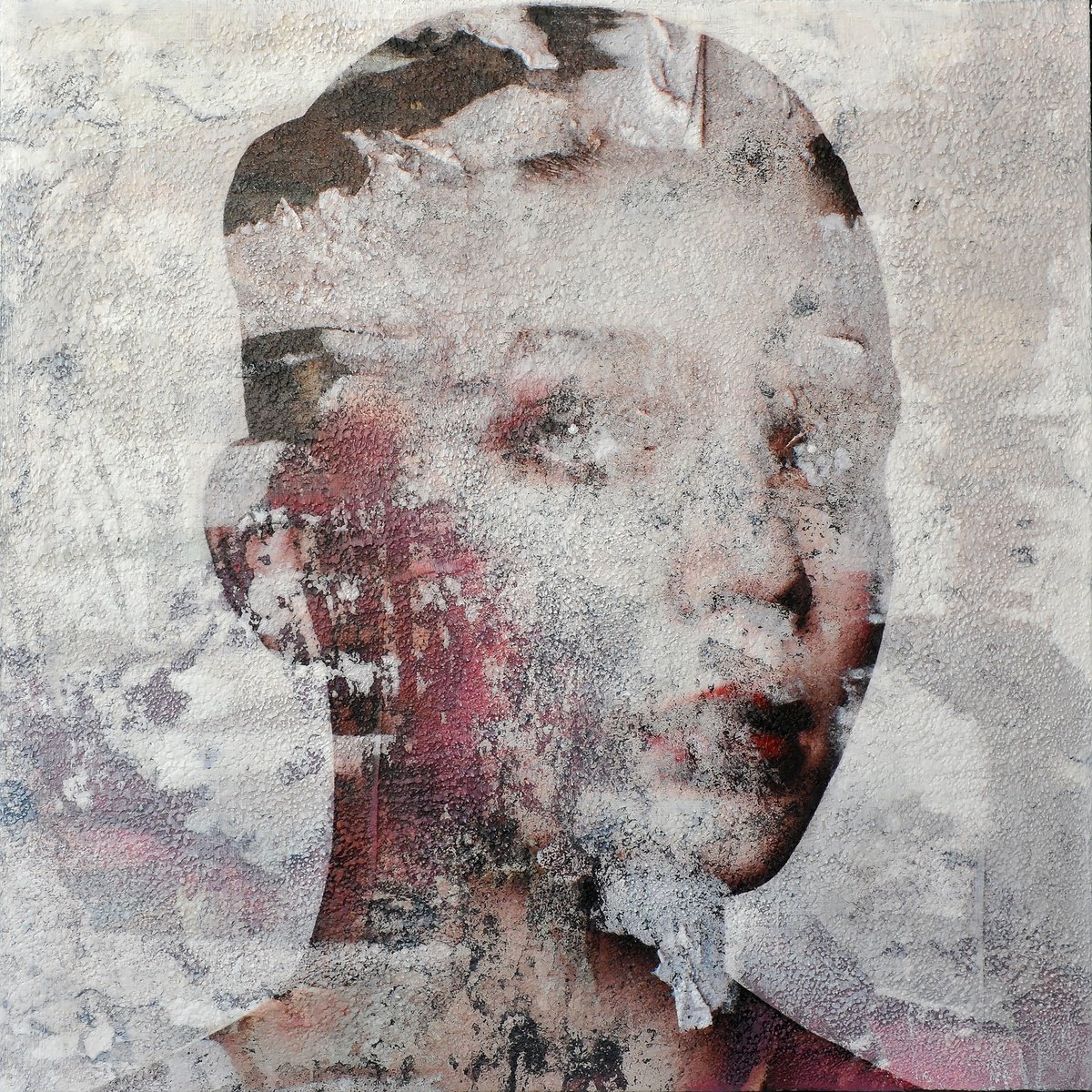 Portrait Painting By Karin Vermeer, 31 X 31", Eudialyte, Original Artwork