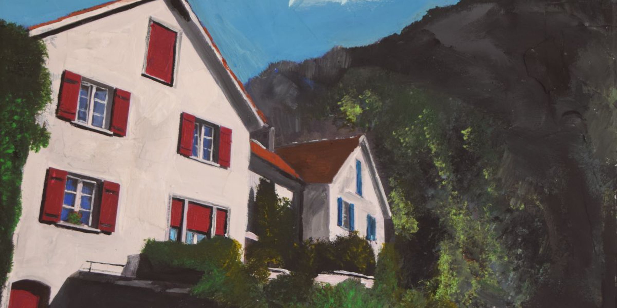 Art of the Day: "Lichtenstein, Houses, 2016" by Andrew  Reid Wildman