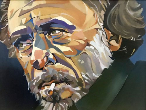 Portrait of Charles Bukowski by Andrew Lander