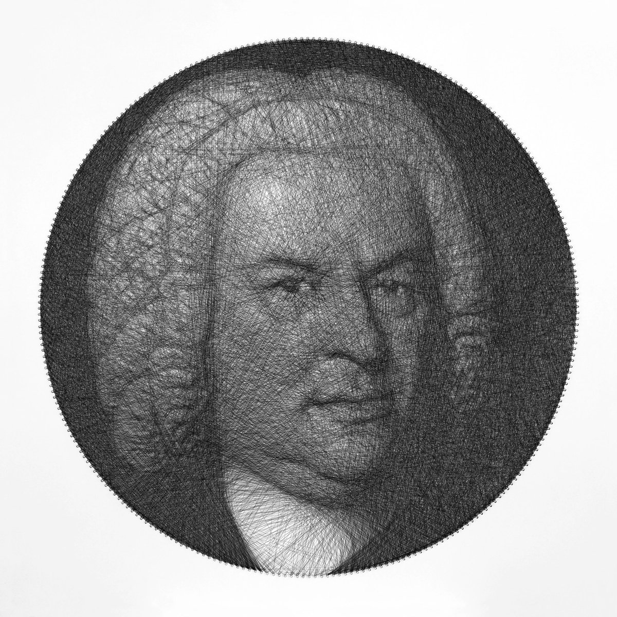 Portrait of Johann Sebastian Bach by Andrey Saharov