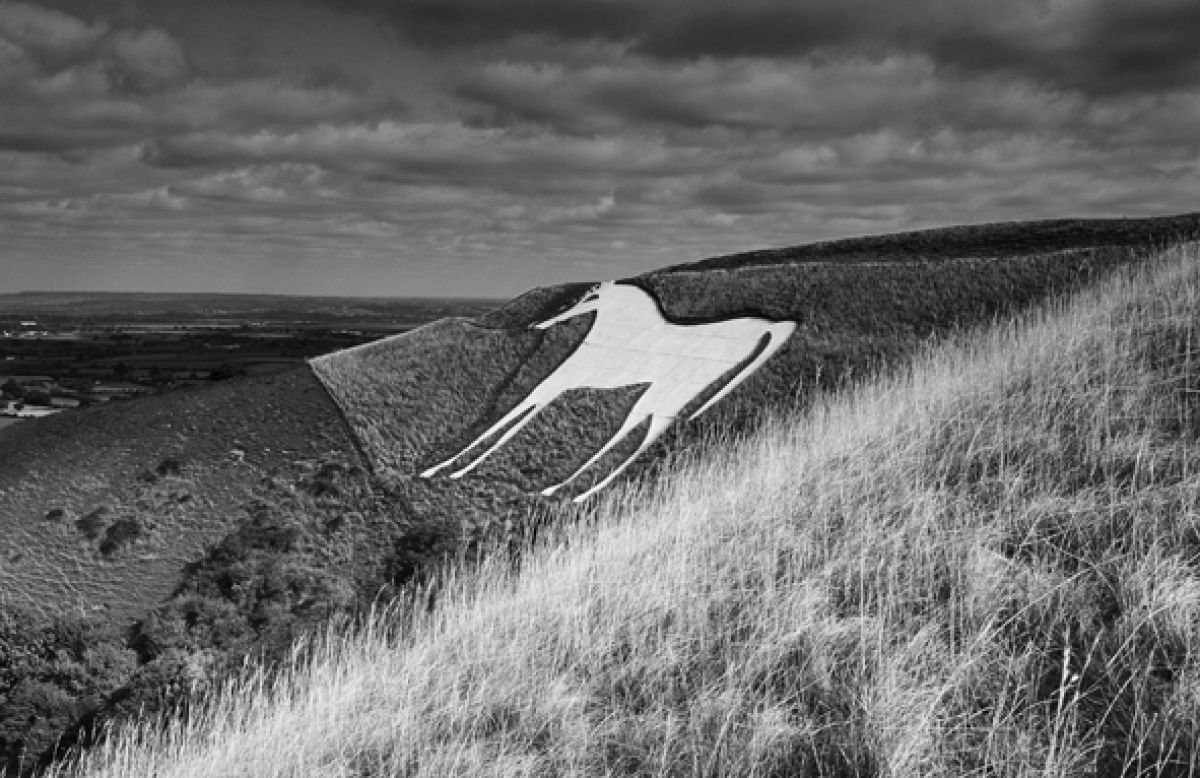 Photorealistic Landscape Photograph By Stephen Hodgetts Photography, 17 X 12", White Horse - Westbury, Original Artwork