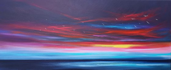 Deep Embers - seascape, emotional, panoramic