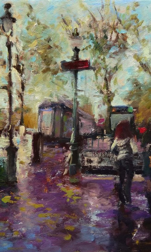 The dead leaves , Paris , Bastille by Manuel Leonardi