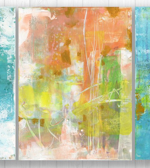 Color Harmony Collection 1  - triptych - 3 paintings by Kathy Morton Stanion