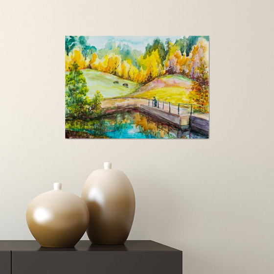 Fall in the village