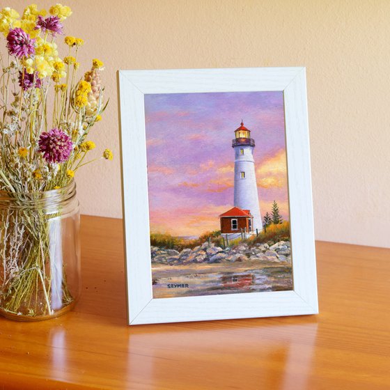 'Sunset at the lighthouse'