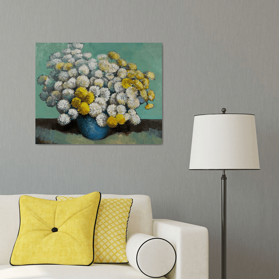 Chrysanthemums in Bloom