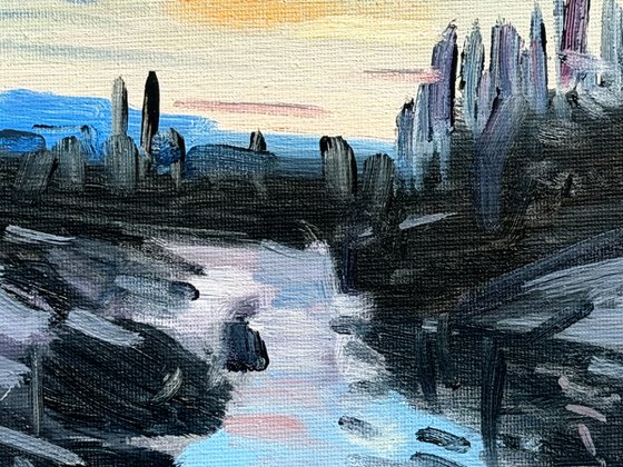 Winter Creek at Dusk