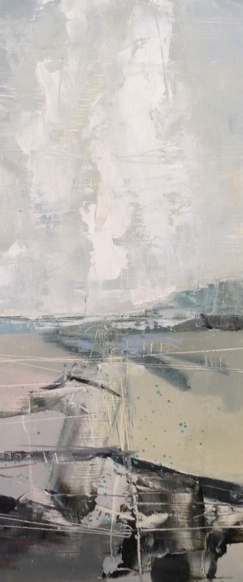 Low tide at Holywell, Eastbourne by Julian Sutherland-Beatson