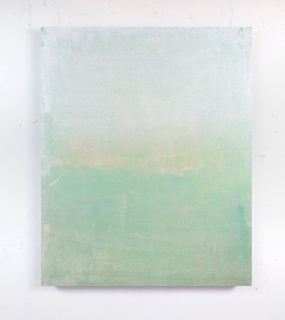 Mint Green And White Minimal white abstract