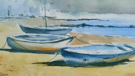 Boats on the Shore at Calella