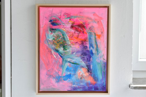 Dynamics - Pink Artwork / Small /Framed