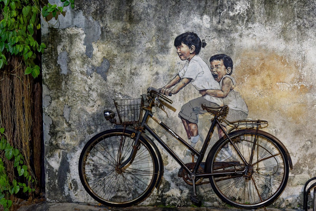 Organic Photograph , Kids On A Bicycle By Marc Ehrenbold, 39 X 30, Artwork For Sale On Artfinder
