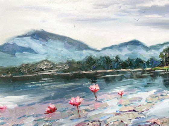 "Lake with lilies"