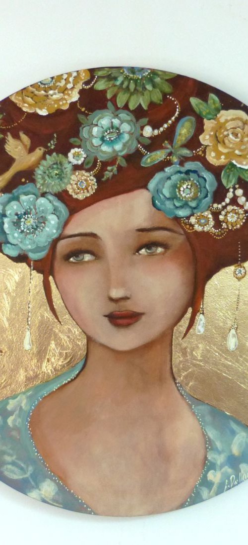 Laura fleur bleue-Laura blue flower by Loetitia Pillault