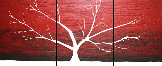 Red Sky at Night tree of life painting