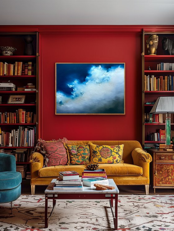 Storm clouds over fields