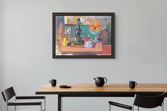 Pear, Cup and Oranges