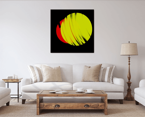 GA#208 red and yellow sun