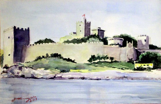 Bodrum Castle (Turkey), Watercolor on Paper, 30 x 20 cm