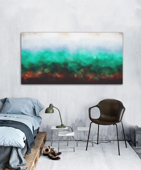 green abstract (140 x 70 cm)