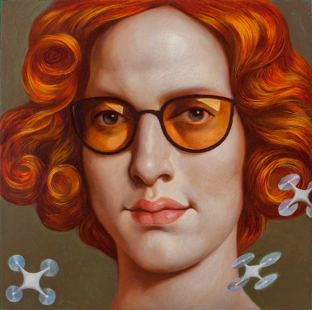 Photorealistic Oil Painting , Butterflies Of The Xxi Century By Yaroslav Kurbanov, 14 X 14, Artwork For Sale On Artfinder