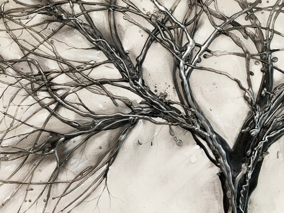 Grey Silver Metallics Tree