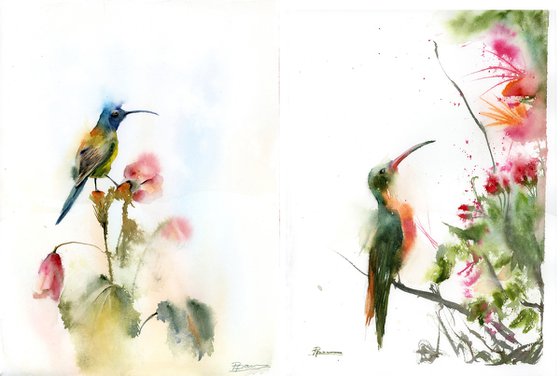 Hummingbird Diptych #2